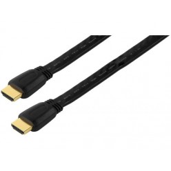 Monacor HDMC-150F/SW Płaski kabel połączeniowy HDMI™ High-Speed, 1.5m